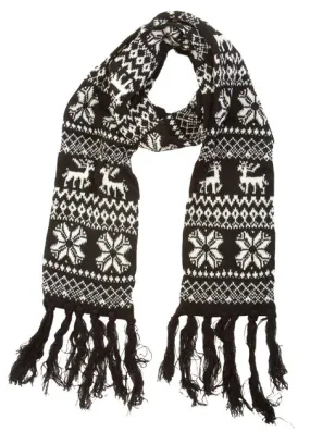 Black Christmas Scarf