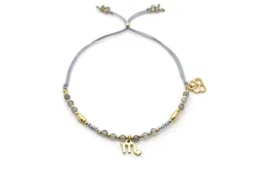 Boho Betty Scorpio Zodiac Gemstone Gold Bracelet NEW