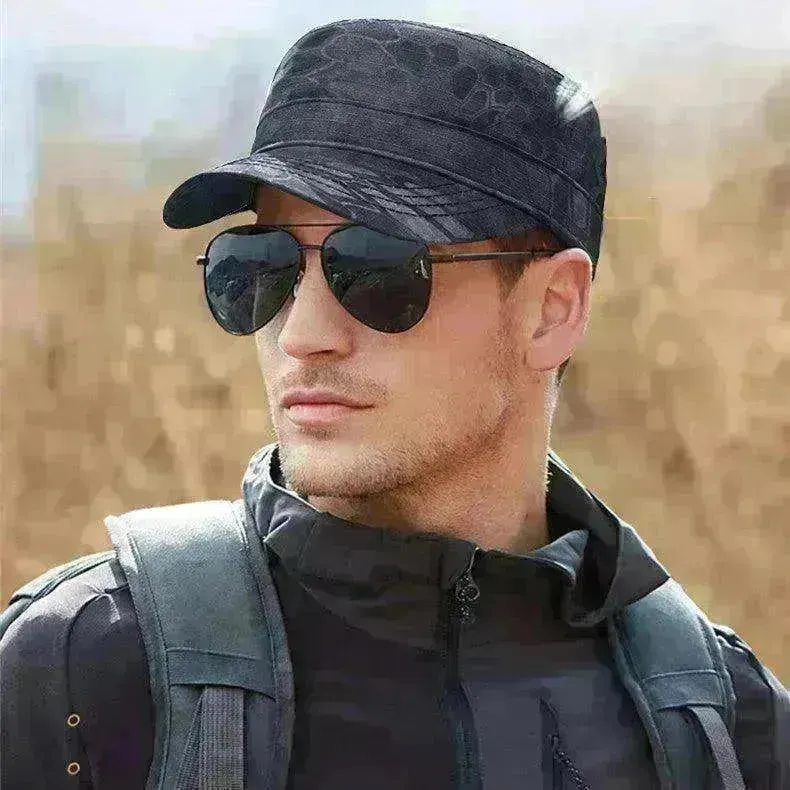Men's Flat Thin Python Camouflage Cap