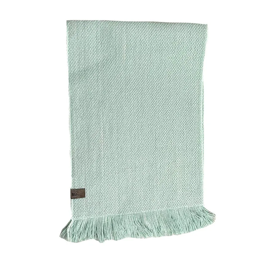 Pretty Knitted Mint Green Wool Scarf