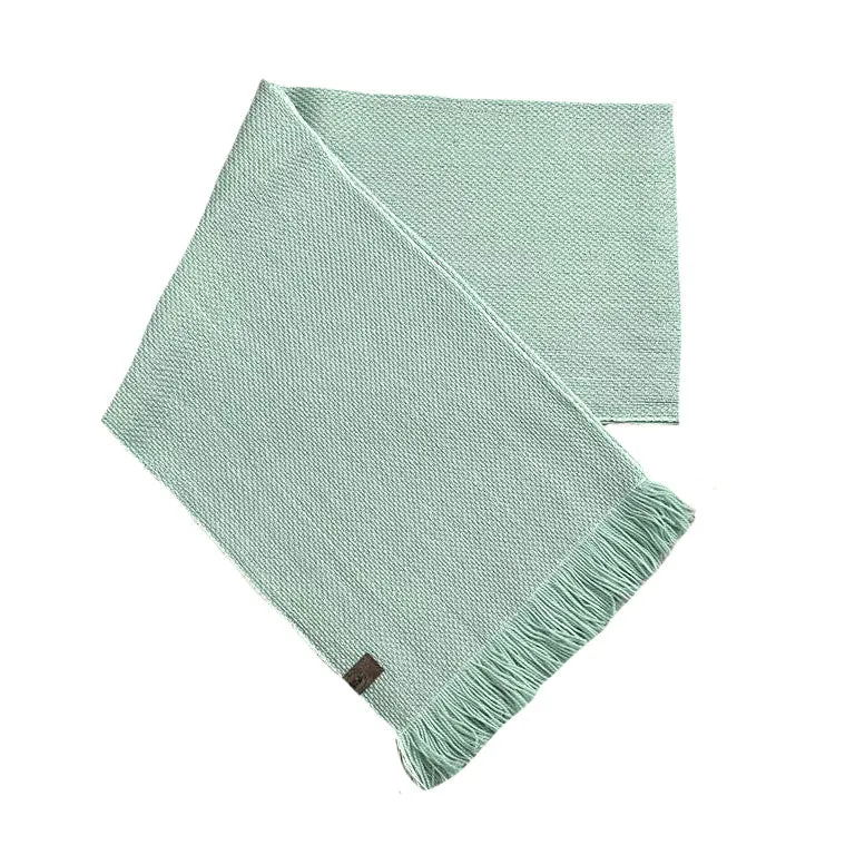 Pretty Knitted Mint Green Wool Scarf
