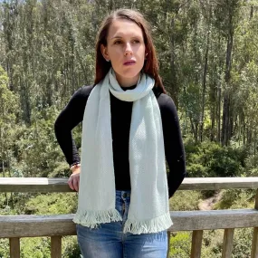 Pretty Knitted Mint Green Wool Scarf