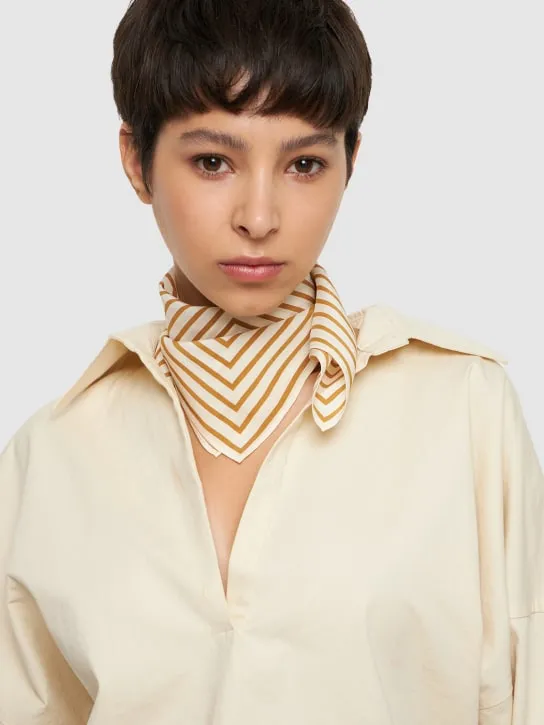 Toteme   Signature monogram silk scarf 