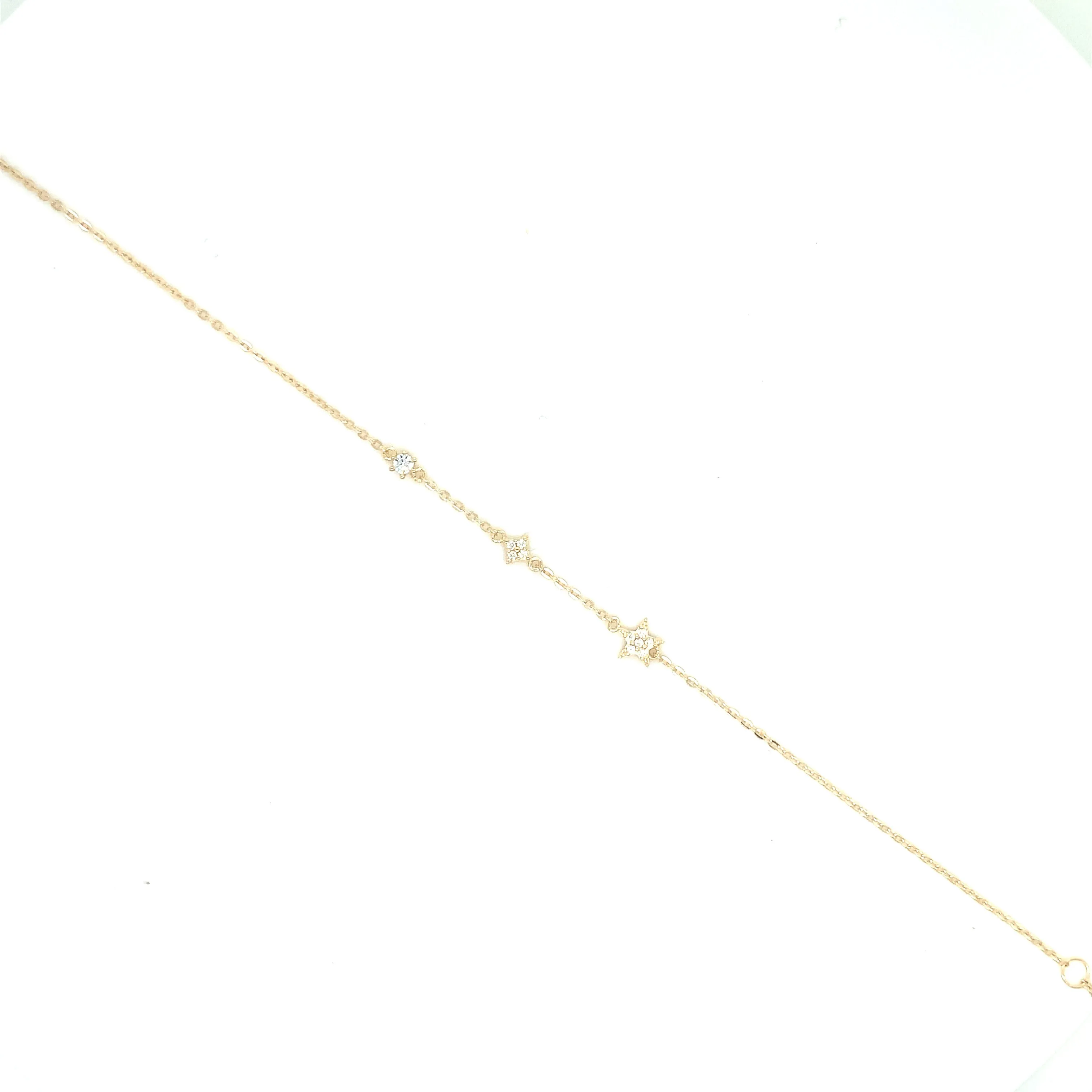 Wish Upon A Star 9ct Gold Bracelet